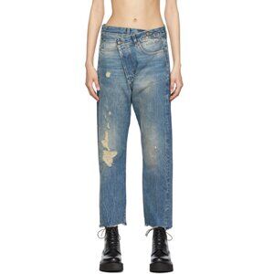 R13 Cross Over Jeans in Dirty Kelly Size 29 Crossover